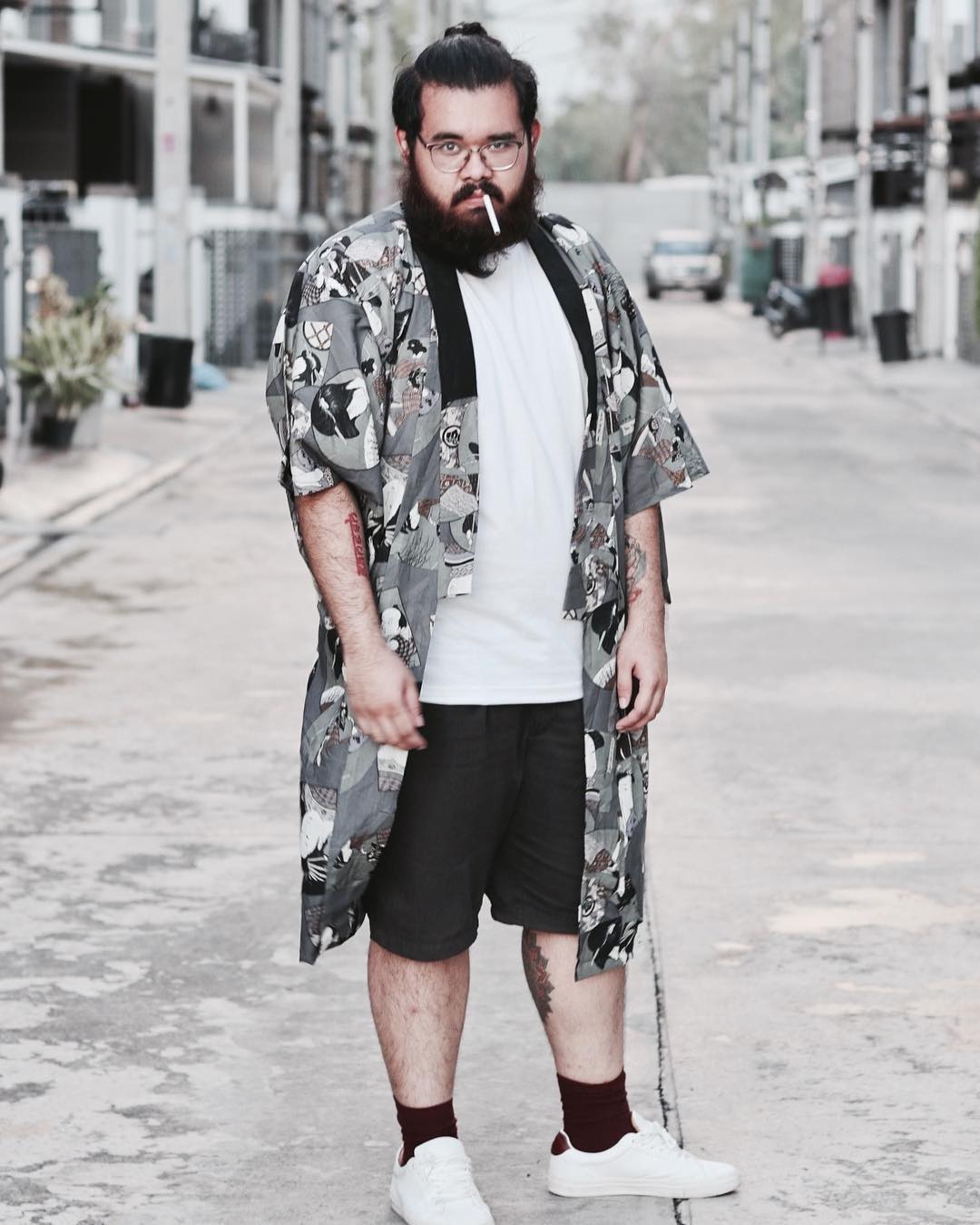 Customer wearing Sumo Vintage